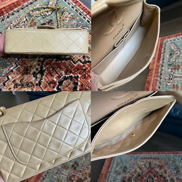 Chanel Classic Vintage Small Beige Double Flap Bag - Picture 9 of 11